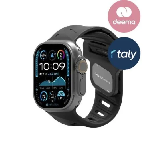 Aulumu A02 Offbeat Sport Band for Apple Watch 44/45/46/49mm - Black
